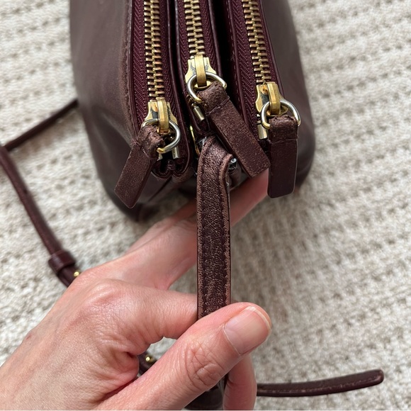 Celine Large Trio Crossbody Bag in Burgundy - Picture 7 of 9
